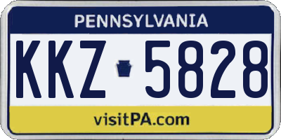 PA license plate KKZ5828
