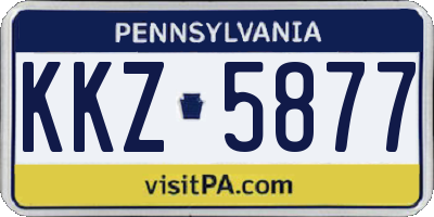 PA license plate KKZ5877