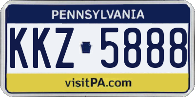 PA license plate KKZ5888
