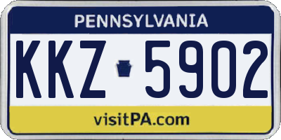 PA license plate KKZ5902
