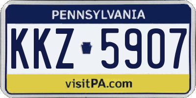 PA license plate KKZ5907