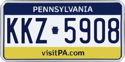 PA license plate KKZ5908