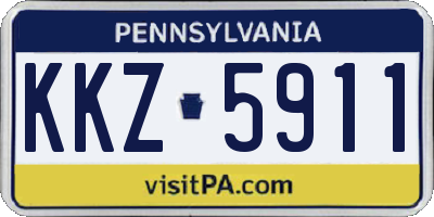 PA license plate KKZ5911