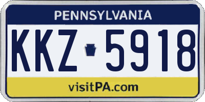 PA license plate KKZ5918