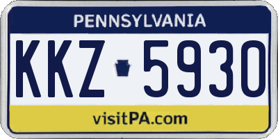 PA license plate KKZ5930