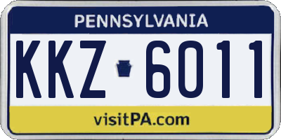 PA license plate KKZ6011