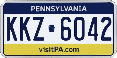 PA license plate KKZ6042