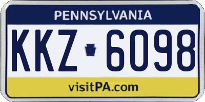 PA license plate KKZ6098
