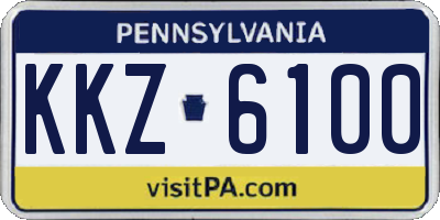 PA license plate KKZ6100