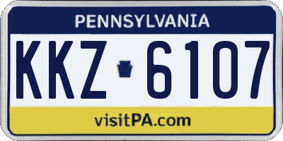 PA license plate KKZ6107