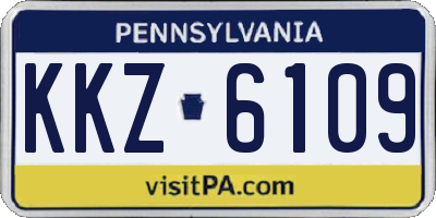 PA license plate KKZ6109