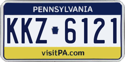 PA license plate KKZ6121