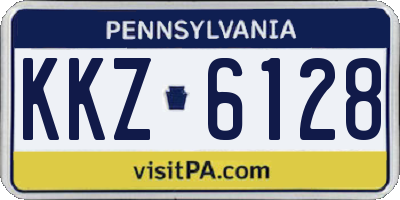 PA license plate KKZ6128