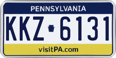 PA license plate KKZ6131