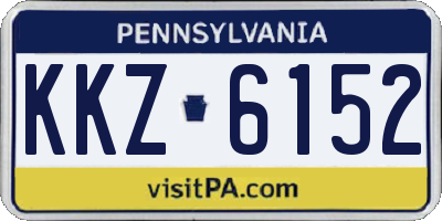 PA license plate KKZ6152