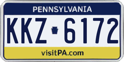 PA license plate KKZ6172