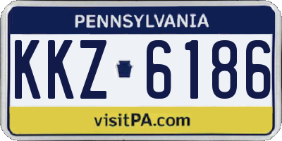PA license plate KKZ6186