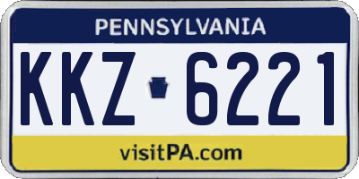 PA license plate KKZ6221