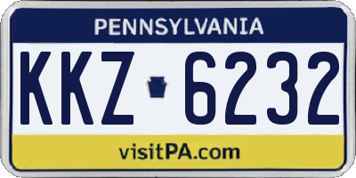 PA license plate KKZ6232