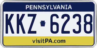 PA license plate KKZ6238