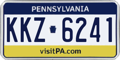 PA license plate KKZ6241