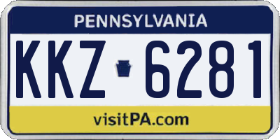 PA license plate KKZ6281