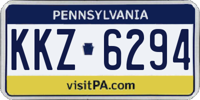 PA license plate KKZ6294