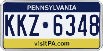 PA license plate KKZ6348