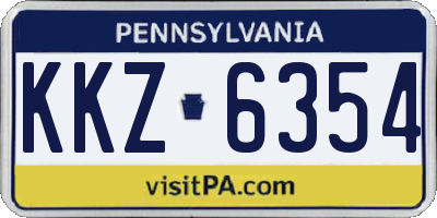 PA license plate KKZ6354