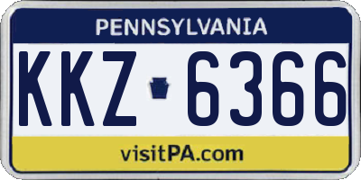 PA license plate KKZ6366