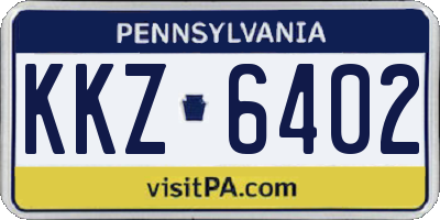 PA license plate KKZ6402