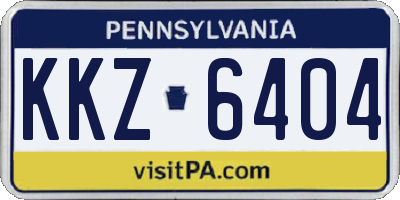 PA license plate KKZ6404