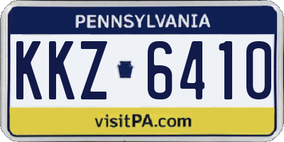 PA license plate KKZ6410