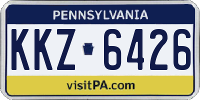 PA license plate KKZ6426