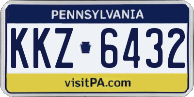 PA license plate KKZ6432