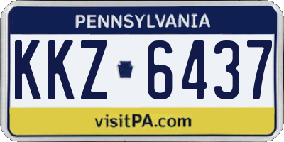 PA license plate KKZ6437