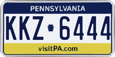 PA license plate KKZ6444