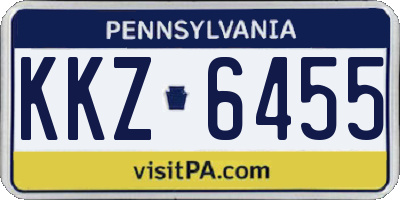 PA license plate KKZ6455