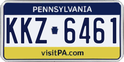 PA license plate KKZ6461