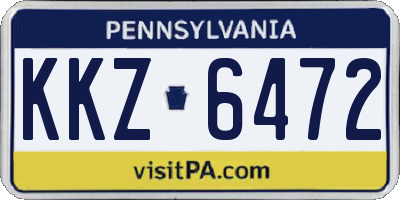 PA license plate KKZ6472