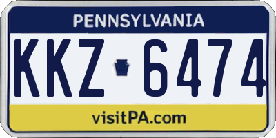 PA license plate KKZ6474