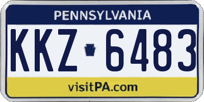 PA license plate KKZ6483