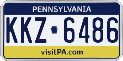 PA license plate KKZ6486