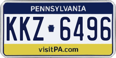 PA license plate KKZ6496