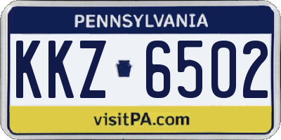 PA license plate KKZ6502