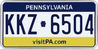 PA license plate KKZ6504