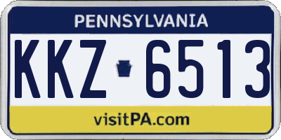 PA license plate KKZ6513