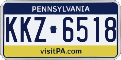 PA license plate KKZ6518