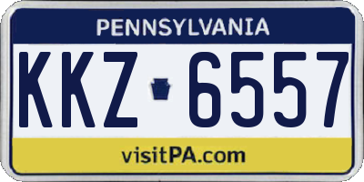 PA license plate KKZ6557