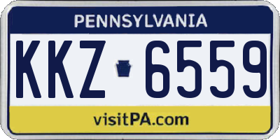 PA license plate KKZ6559